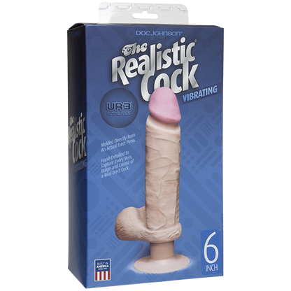 The Realistic Cock - Ur3 - Vibrating 6 Inch White