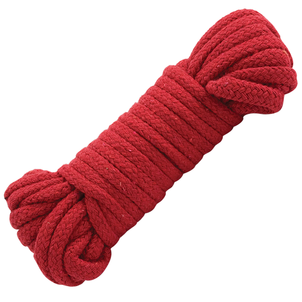 Japanese Style Bondage Rope Cotton Red 32 Feet