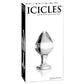 Icicles No 25 Glass Anal Plug Clear