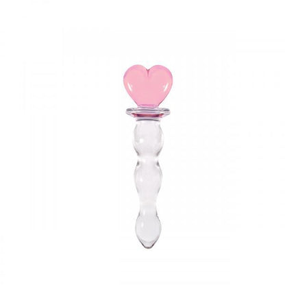 Crystal Heart Of Glass Wand and Vase - Pink