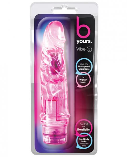 B Yours Cock Vibe 3 Pink Realistic Vibrating Dildo