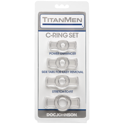 Titanmen Cock Ring Set Clear