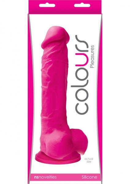 Colours Pleasures 8 inches Silicone Dildo - Pink