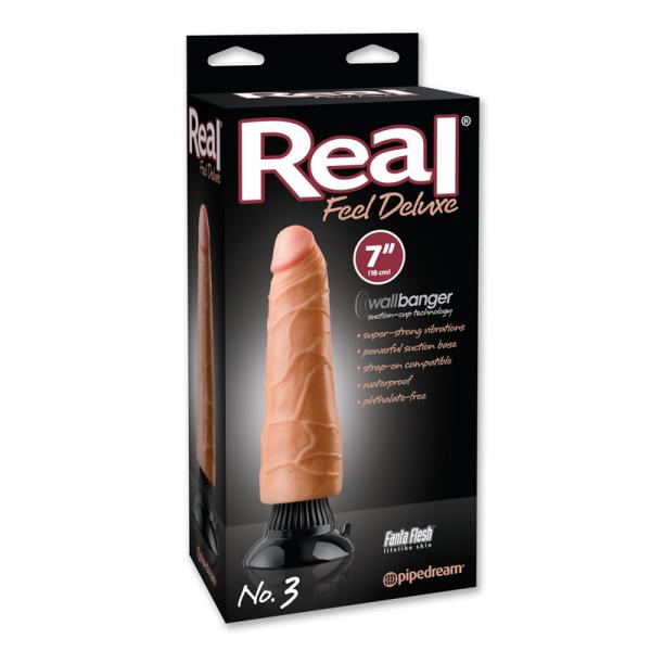 Real Feel Deluxe No 3 7 inches Vibrator Beige