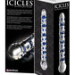 Icicles No 50 Clear Glass Wand Blue Nubs