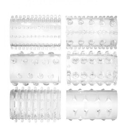 Super Stretch Tickler Sleeves 7 Per Set Clear