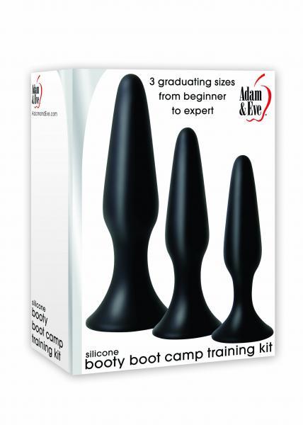Booty Boot Camp Training Kit 3 Butt Plugs Black