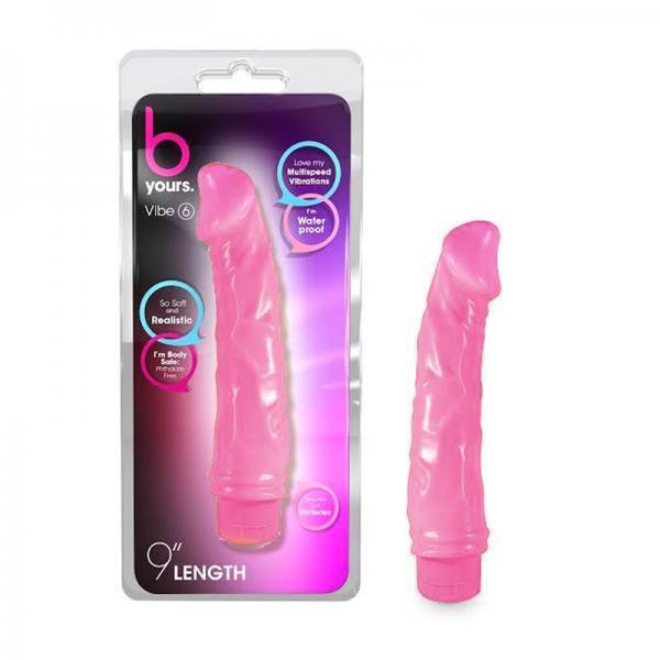 B Yours Vibe 6 9 inches Vibrating Dildo Pink