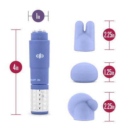 Revitalize Massage Kit with 3 Silicone Attachments Purple