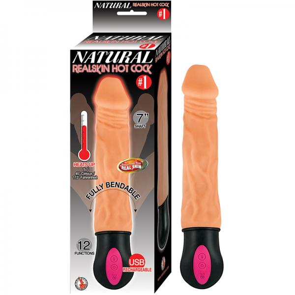 Natural Realskin Hot Cock #1 7 inches Dildo Beige