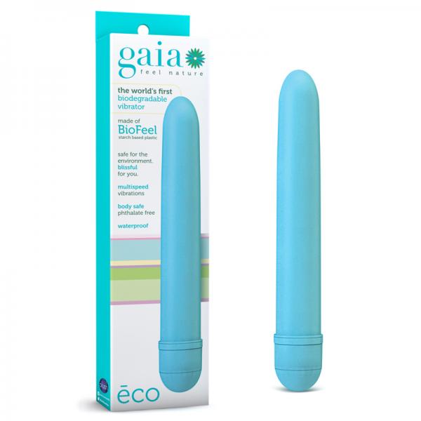 Gaia Biodegradable Vibrator Eco Aqua Blue