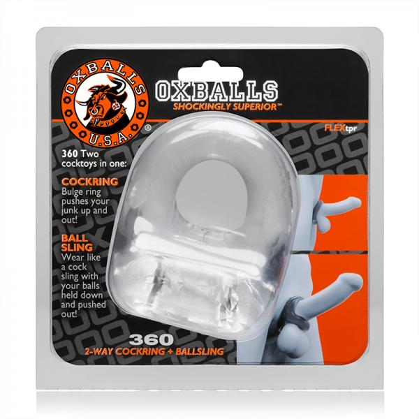 Oxballs 360, Cockring & Ballsling, Clear