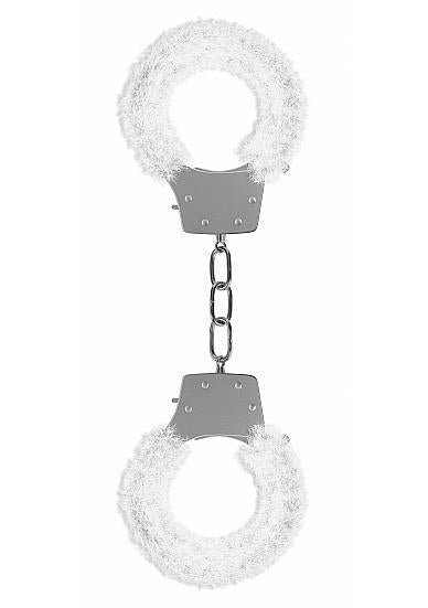 Ouch Pleasure Handcuffs Furry Cuffs White