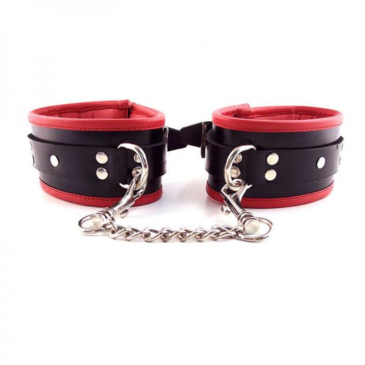 Rouge Padded Ankle Cuff Black/red