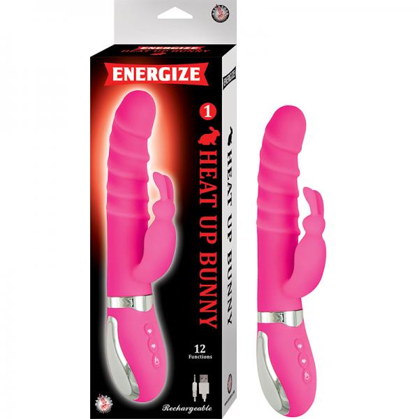 Energize Heat Up Bunny 1 Heating Up To 107 Degrees 12 Function Dual Motor Rechargable Waterproof Pin