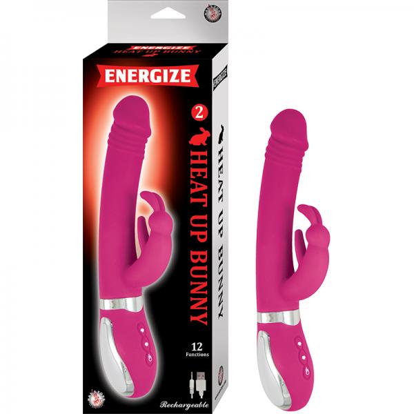 Energize Heat Up Bunny 2 Heating Up To 107 Degrees 12 Function Dual Motor Rechargable Waterproof Pin