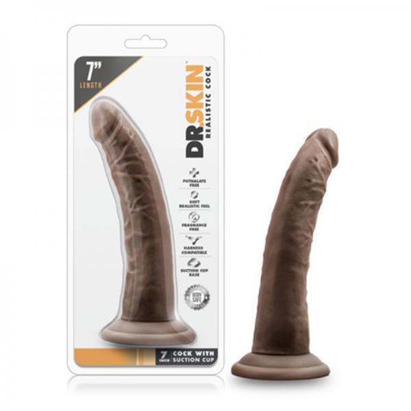 Dr. Skin - 7in Cock With Suction Cup - Chocolate