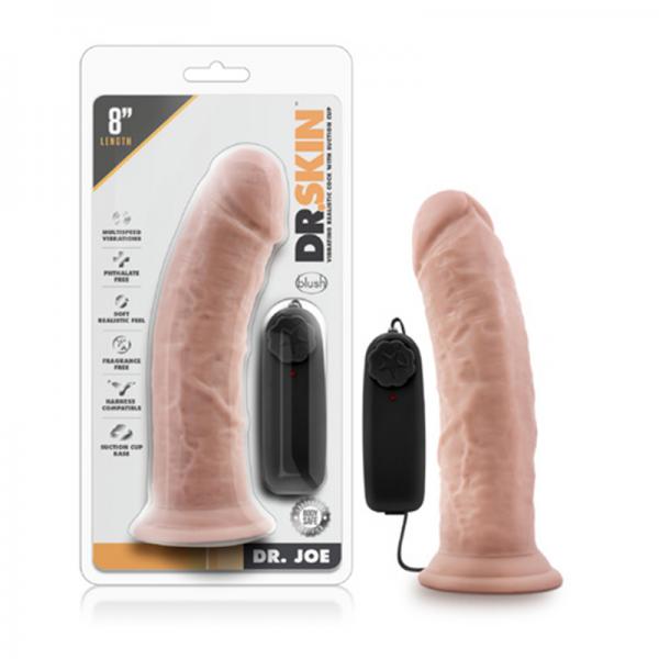 Dr. Skin - Dr. Joe - 8in Vibrating Cock With Suction Cup - Vanilla