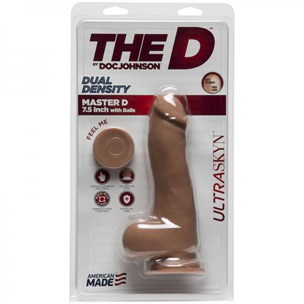 The D Master D 7.5 inches Dildo with Balls Ultraskyn Tan