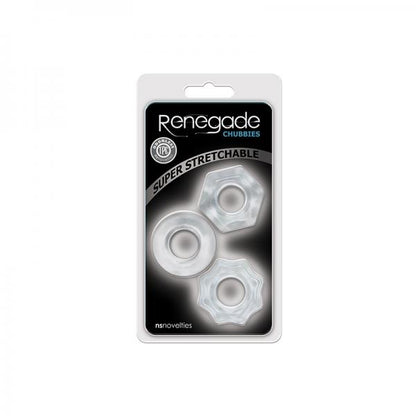 Renegade Chubbies 3 Pack Cock Rings Clear