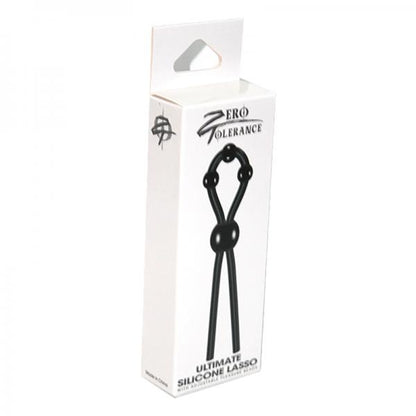 Ultimate Silicone Lasso Cock Ring Black