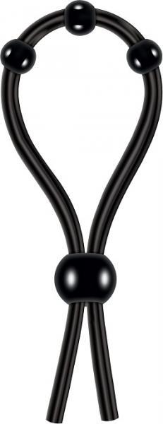 Ultimate Silicone Lasso Cock Ring Black