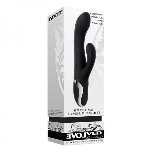 Evolved Extreme Rumble Rabbit Silicone 3 Shaft Speeds 10 Clit Speeds And Functions Usb Rechargable C