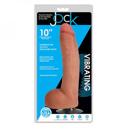 Jock 10 Inches Vibrating Dong, Balls And Suction Cup