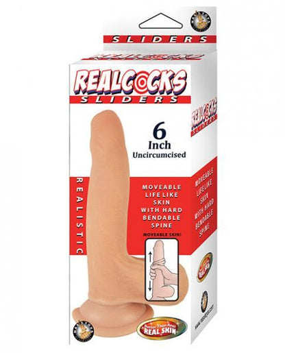 Realcocks Sliders 6 inches Uncircumcised Beige Dildo