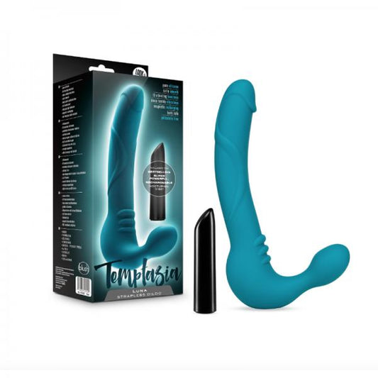 Temptasia Luna Strapless Silicone Dildo Teal