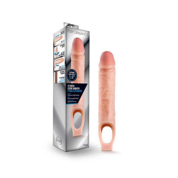 Performance - 10 Inch Cock Sheath Penis Extender - Vanilla