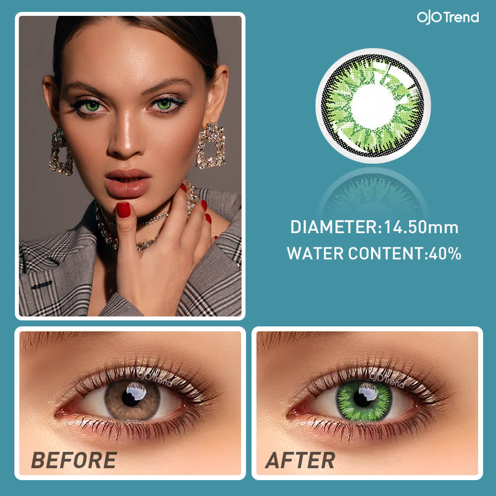 Vika Tricolor Jungle Vine | Yearly | Colored Contact Lenses