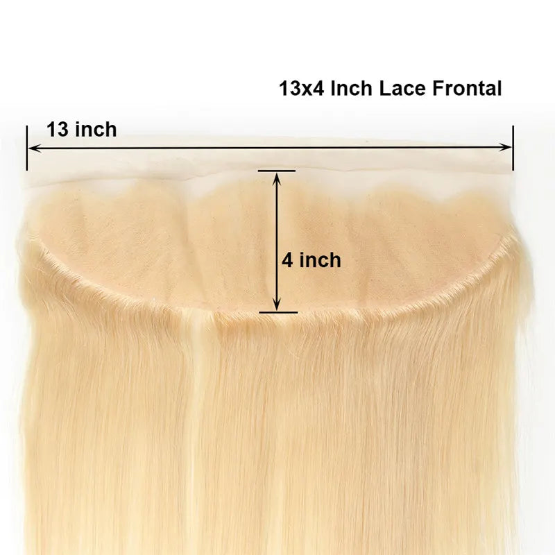 13x4 Straight Lace Frontal - Blonde 613