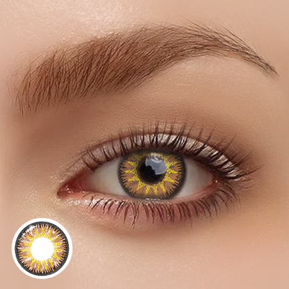 Vika Tricolor Mocchiato Brown | Yearly |  Colored Contact Lenses