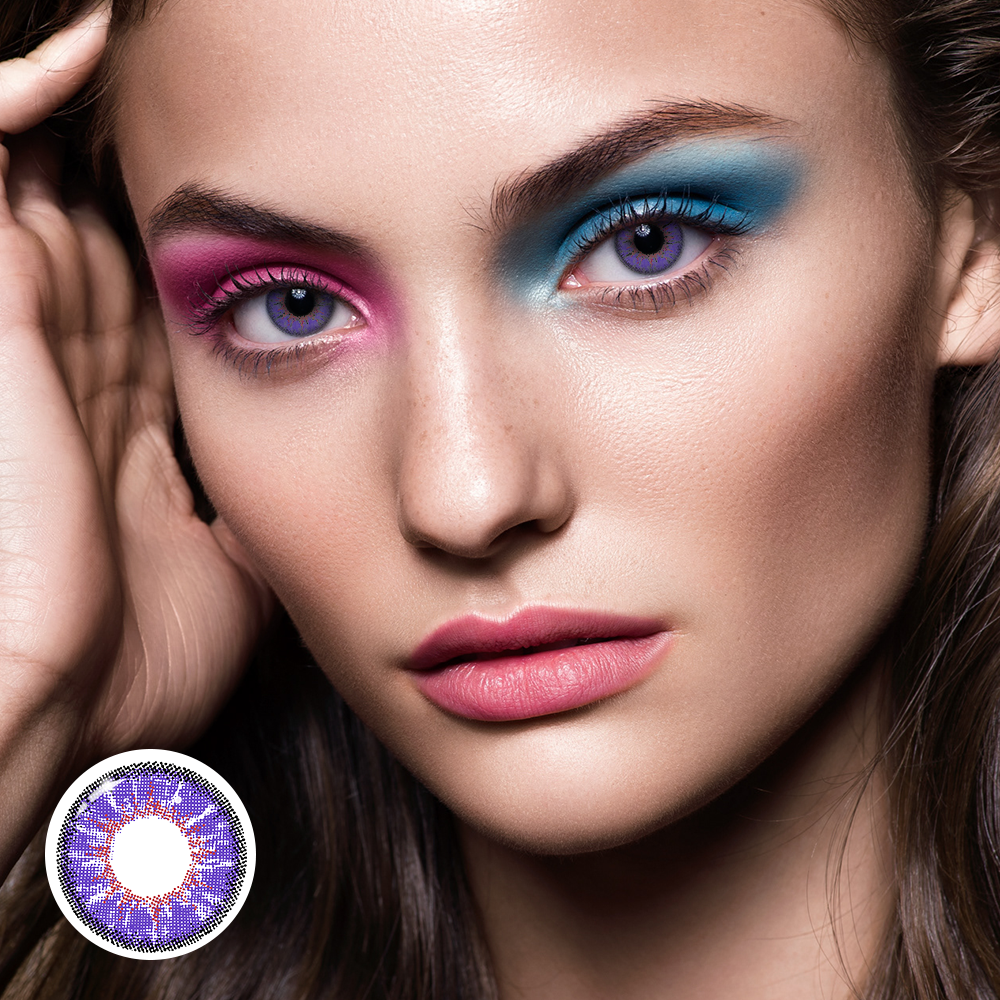 Free Shipping | Vika Tricolor Dolce Purple｜Yearly｜Color Contact Lenses with
