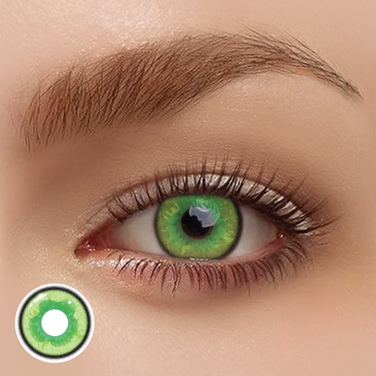 Halloween | Demon Slayer Green | Yearly | Color Contact Lenses