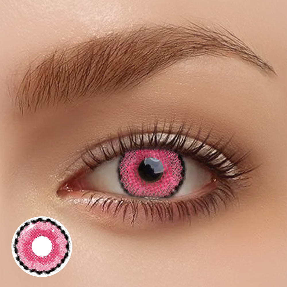 Demon Slayer Pink Grey | Yearly | Color Contact Lenses